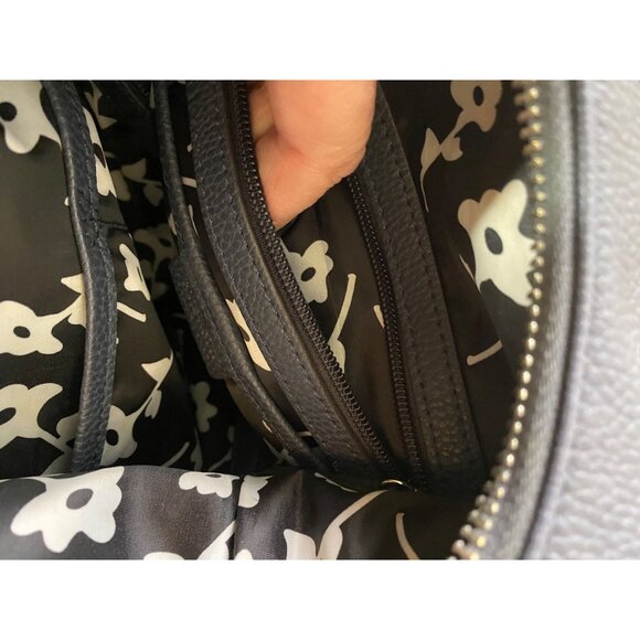 Jenna Kator Purse bag Navy Blue Pebbled Vegan Leather & Matching Wallet - Picture 12 of 16